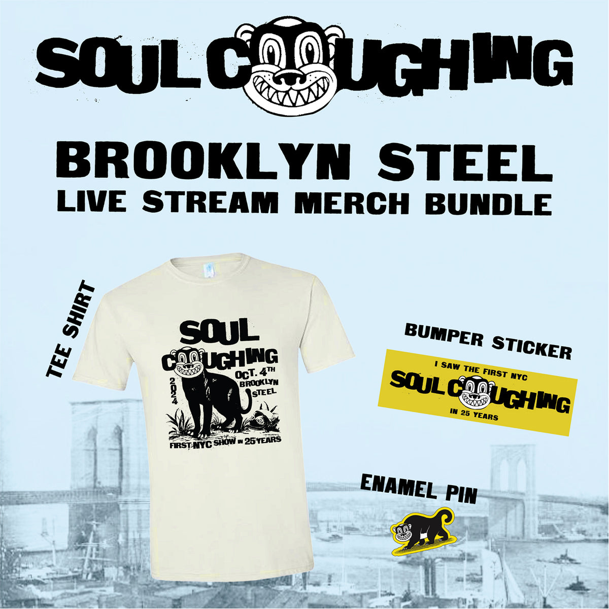 "First NYC Show In 25 Years" Merch Bundle Soul Coughing Store