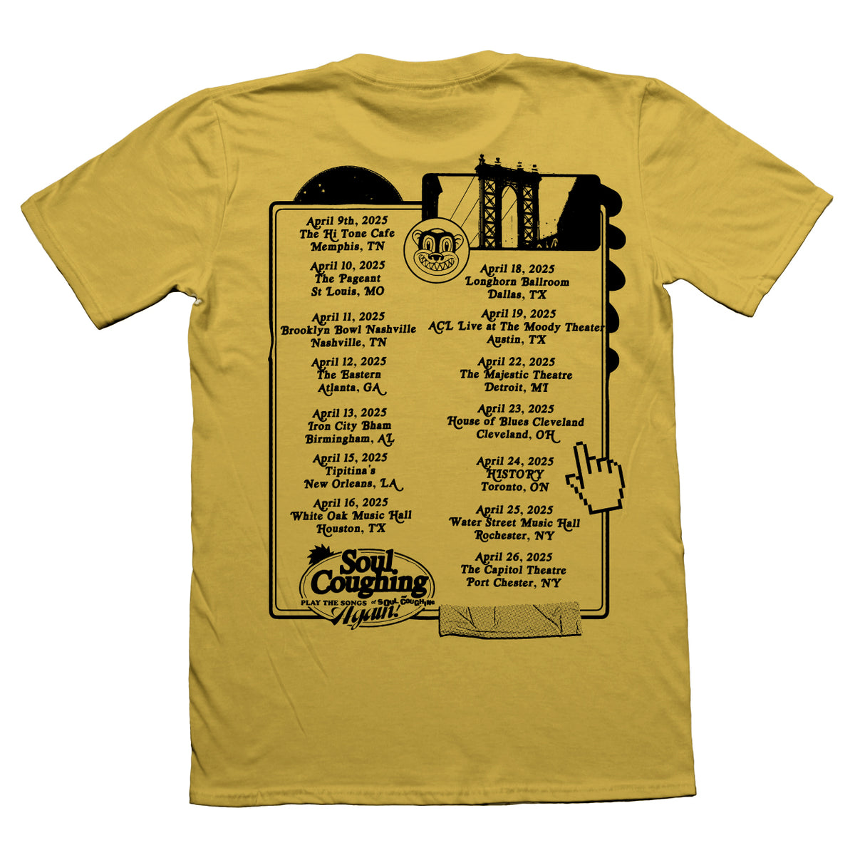 Tシャツ・カットソー THE COLDEST MOMENT TCM festival T brown Traveled Journey Tee - Brown – Honor The Gift